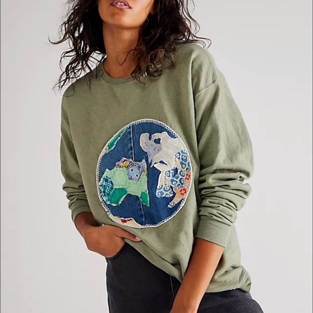 Free People Tricia Fix Earth Day Sweatshirt